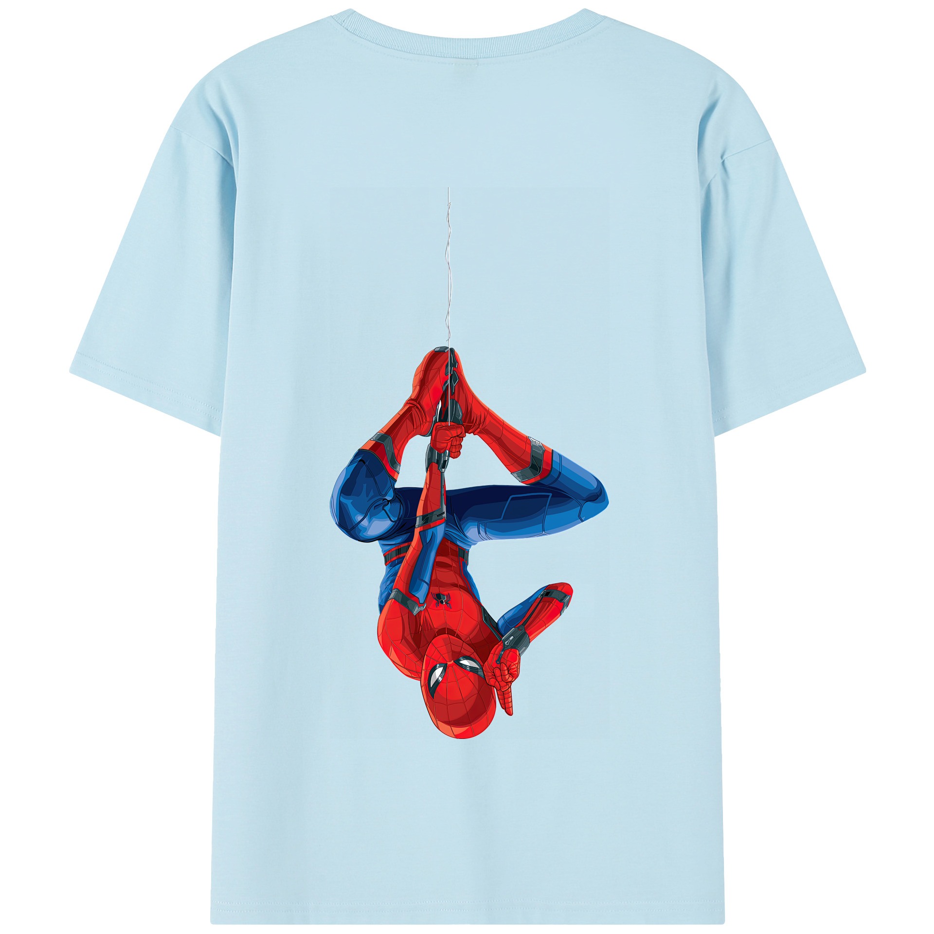 （画像用） Spider Man スパイダーマン 綿100％半袖Tシャツ（背面プリント）